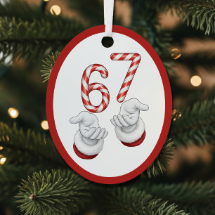 Prettig kerstfeest snoepriet 6-7 Meme Grappig Metalen Ornament