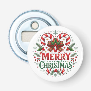 Prettig kerstfeest snoeprietje button flesopener