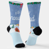 Prettig kerstfeest sokken (Gebogen)
