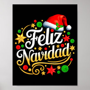 Prettig kerstfeest Spaans Mexicaans Kerstmis Kerst Poster
