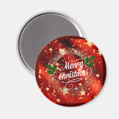 Prettig kerstfeest, sprankel en glans magneet (Voorkant / Achterkant)
