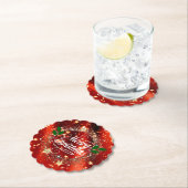 Prettig kerstfeest, sprankel en glinster kartonnen onderzetters (Insitu)