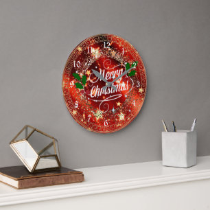Prettig kerstfeest, sprankelende en glinsterende u grote klok