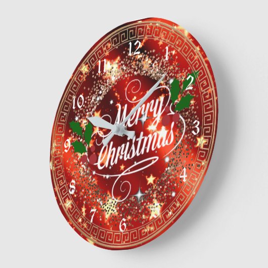 Prettig kerstfeest, sprankelende en glinsterende u grote klok (Hoek)