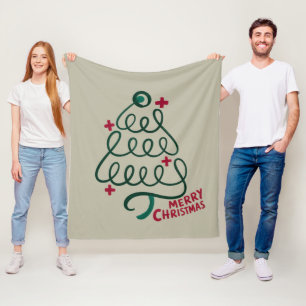 Prettig kerstfeest Stethoscoop CNA Medewerker Fleece Deken