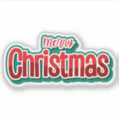 Prettig kerstfeest sticker (Voorkant)