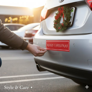 Prettig kerstfeest sticker voor auto bumper