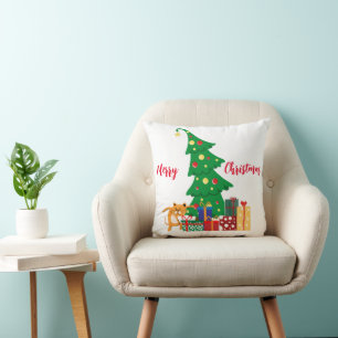 Prettig kerstfeest, stoute kat, grappig, humor kussen