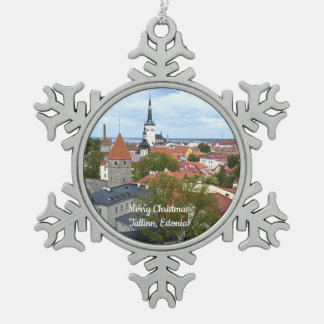 Prettig kerstfeest Tallinn, Estland ornament