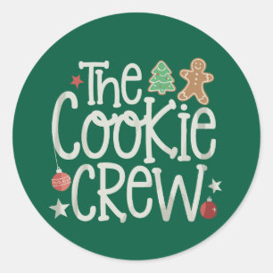 Prettig kerstfeest The Cookie Crew Kerstmis Matchi Ronde Sticker