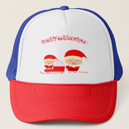Prettig kerstfeest trucker pet (Voorkant)