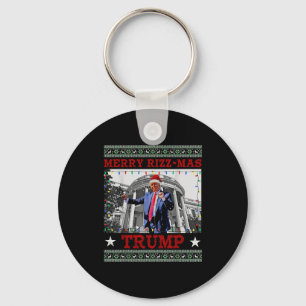 Prettig Kerstfeest Trump Grappig Humoristisch Trum Sleutelhanger
