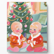 Prettig kerstfeest tweeling