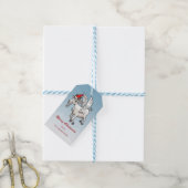 Prettig kerstfeest van de Geit Cadeaulabel (Met Touw)