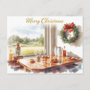 Prettig Kerstfeest van de Golfclub Clubhuis Feestdagenkaart