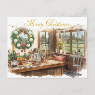 Prettig kerstfeest van de golfclub feestdagenkaart
