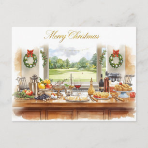 Prettig kerstfeest van de golfclub feestdagenkaart
