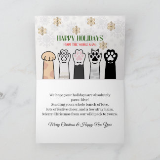 Prettig kerstfeest van de hele bende bedankkaart