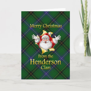Prettig kerstfeest van de Henderson-clan Feestdagen Kaart