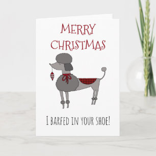 Prettig kerstfeest van de hond feestdagen kaart