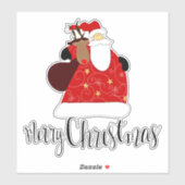 Prettig kerstfeest van de Kerstman Sticker (Vel)