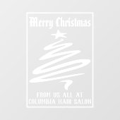 Prettig Kerstfeest van een Bedrijfsdecoratie Raamsticker (Vel)