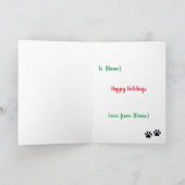 Prettig Kerstfeest van Hond Kaart (Binnen)