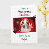 Prettig Kerstfeest van Hond Kaart (Gele Bloem)