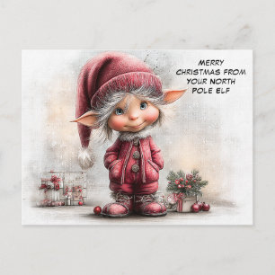 Prettig kerstfeest van je Noorderlicht Elf   Schat Feestdagenkaart