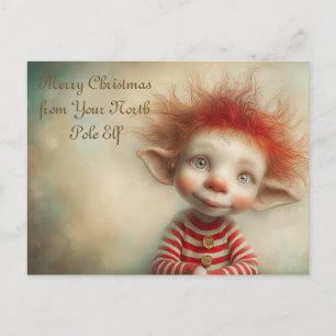 Prettig kerstfeest van je Noorderlicht Elf   Schat Feestdagenkaart