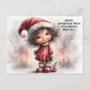 Prettig kerstfeest van je Noorderlicht Elf   Schat Feestdagenkaart