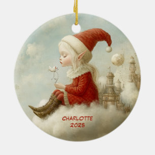 Prettig kerstfeest van je Noorderlicht Elf Schat Keramisch Ornament