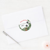 Prettig kerstfeest van kat Sticker Envelopzegel (Envelop)