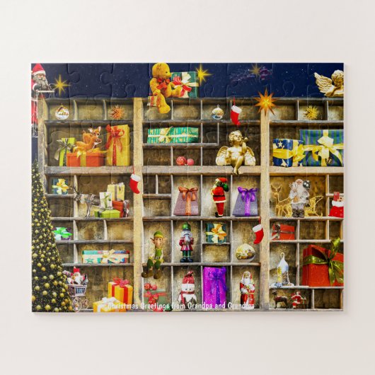 Prettig Kerstfeest van Oma en Opa Legpuzzel (Horizontaal)