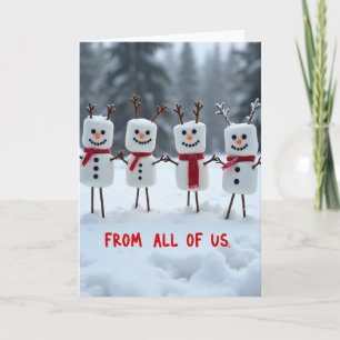 Prettig kerstfeest van ons allemaal kaart