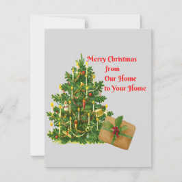 Prettig kerstfeest van ons huis naar het jouwe op  feestdagenkaart