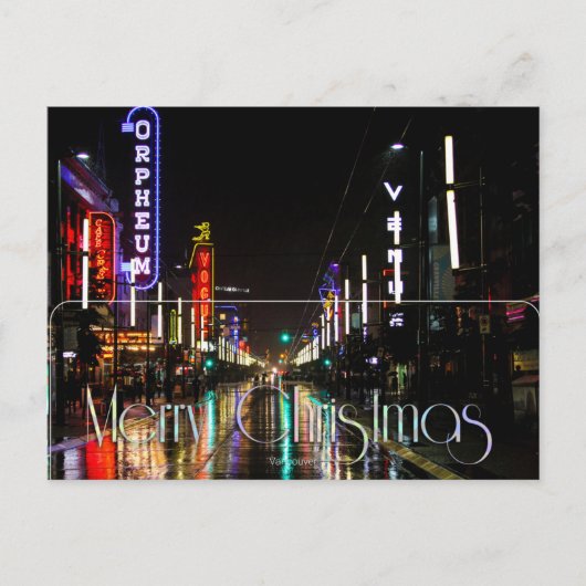 Prettig kerstfeest, Vancouver, Briefkaart (Voorkant)