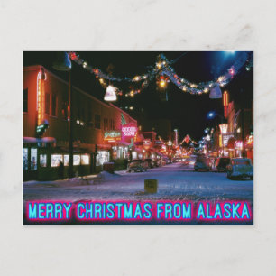 Prettig kerstfeest vanuit Alaska Feestdagenkaart