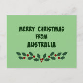 Prettig kerstfeest vanuit Australië Feestdagenkaart (Voorkant)