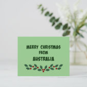 Prettig kerstfeest vanuit Australië Feestdagenkaart (Staand voorkant)