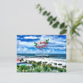 Prettig kerstfeest vanuit Clearwater Beach, Florid Briefkaart (Staand voorkant)