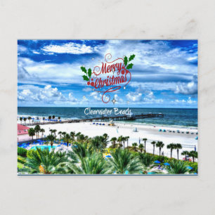 Prettig kerstfeest vanuit Clearwater Beach, Florid Briefkaart