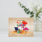 Prettig kerstfeest vanuit Florida Briefkaart (Staand voorkant)
