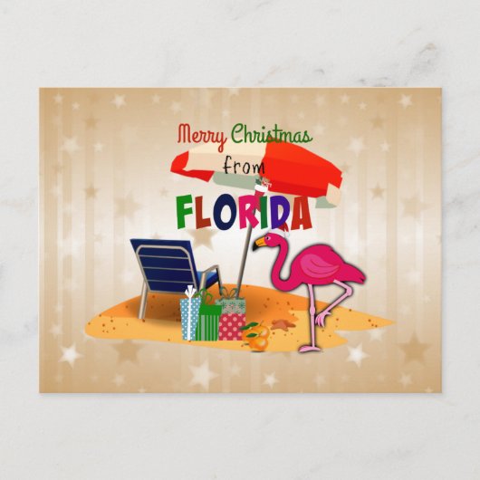 Prettig kerstfeest vanuit Florida Briefkaart (Voorkant)