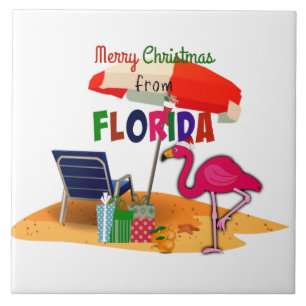 Prettig kerstfeest vanuit Florida Tegeltje