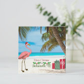 Prettig kerstfeest vanuit Jacksonville, FL Feestdagenkaart (Staand voorkant)