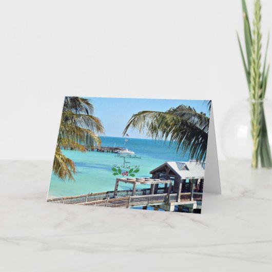 Prettig kerstfeest vanuit Key West, FL Kaart (Voorkant)