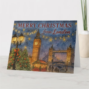 Prettig kerstfeest vanuit Londen Kaart