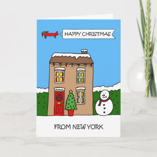 Prettig Kerstfeest vanuit New York Feestdagen Kaart