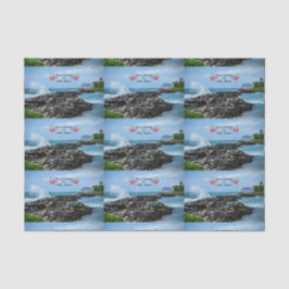 Prettig kerstfeest vanuit Oahu, Hawaï Tissuepapier